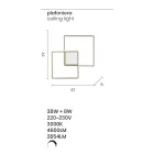 Modern - Formale Wandleuchte aus gold lackiertem Metall mit LED Viadurini