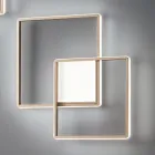 Modern - Formale Wandleuchte aus gold lackiertem Metall mit LED Viadurini