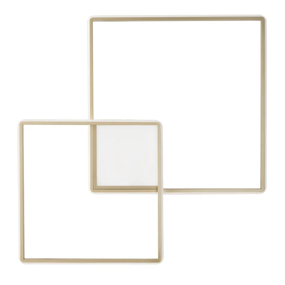 Modern - Formale Wandleuchte aus gold lackiertem Metall mit LED Viadurini