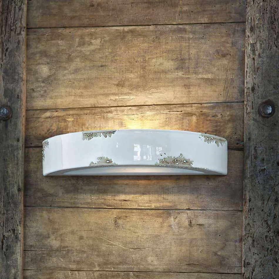 Wand Vintage Mondsichel Keramik Helen Ferroluce Viadurini