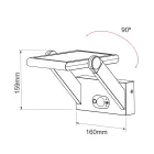 Wandleuchte Solar Led Spotlight aus weißem oder schwarzem Aluminium mit Sensor - Hugo Viadurini
