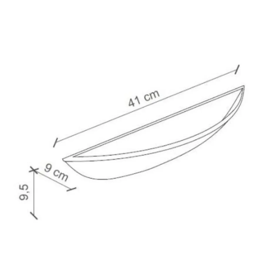 Handwerkliche Keramik-Wandlampe und handbemalte blaue Dekorationen - Triest Viadurini