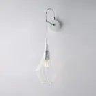 Wandleuchte aus Eisen mit Pyrex-Glas, hergestellt in Italien, für die Inneneinrichtung - Olimpo Viadurini