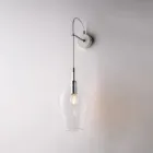 Wandleuchte aus Eisen mit Pyrex-Glas, hergestellt in Italien, für die Inneneinrichtung - Sparta Viadurini