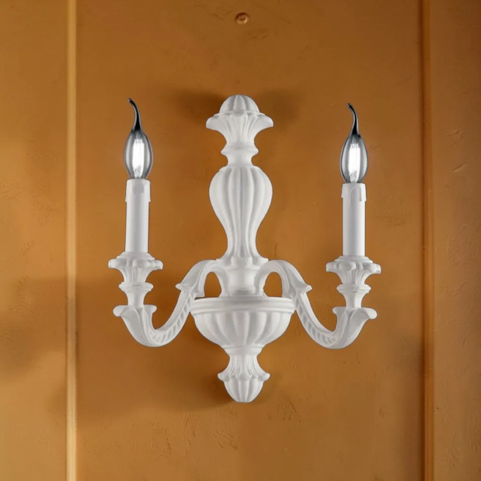 Wandleuchte aus Holz, erhältlich mit 1 oder 2 Leuchten, hergestellt in Italien – Mailand Viadurini