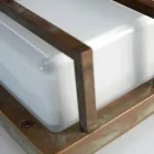 Vintage-Wandleuchte aus Messing, E27-Fassung, stimmungsvolles Licht, hergestellt in Italien – Kristall Viadurini