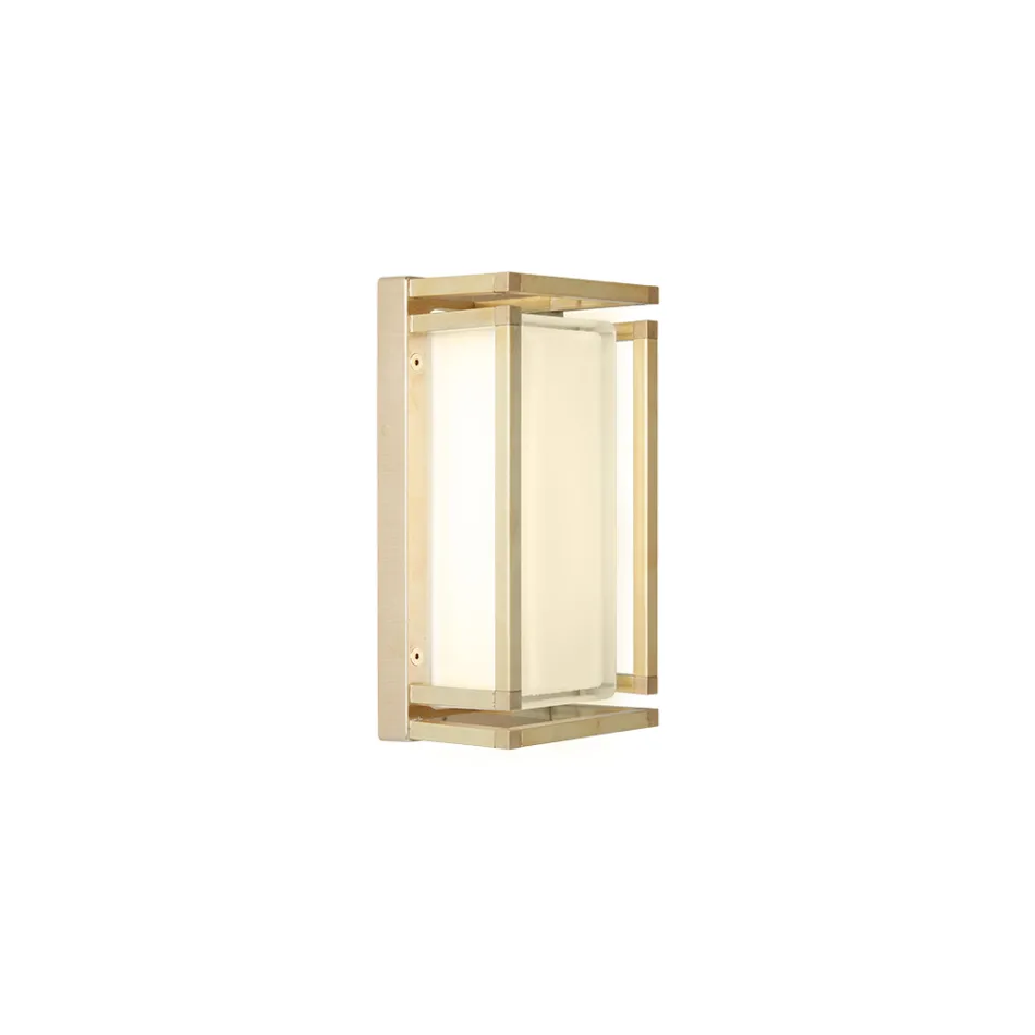 Vintage-Wandleuchte aus Messing, komplett in Italien gefertigt – Kristall Viadurini