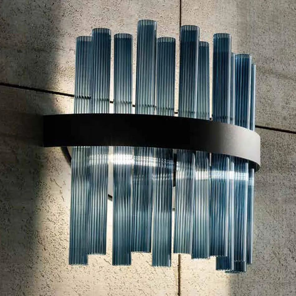 Moderne italienische Luxus-Wandlampe aus mundgeblasenem Glas - Maesta Viadurini