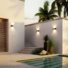 Rechteckige Wandleuchte aus Kupfer und LED, hergestellt in Italien – Beispiel Viadurini