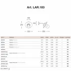 Applique Nabucco, Kupfer und Messing antik, Glas Viadurini