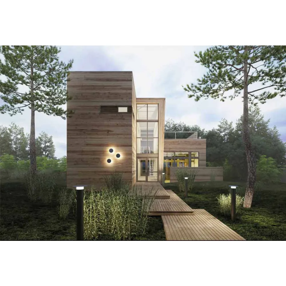 Wandleuchte für moderne Außenbereiche aus Kupfer Made in Italy - Pasdedeux Aldo Bernardi Viadurini