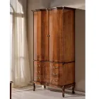 Klassischer Kleiderschrank aus Holz mit 2 Türen und 3 Schubladen Made in Italy - Luxus Viadurini