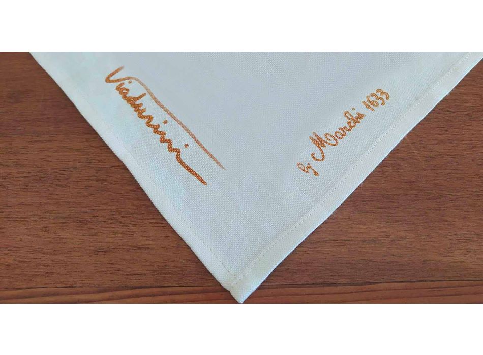 Handgefertigtes Baumwoll-Handtuch mit künstlerischem Druck Made in Italy Viadurini