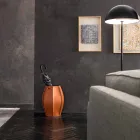 Audrey Schirmständer mit modernem Design in Leder, made in Italy Viadurini