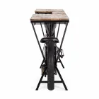 Konsolenbar mit modernem Design aus Mangoholz und Stahl - Schalotte Viadurini