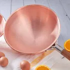 Handverzinnte Kupferbastardella mit Holzgriff 36 cm - Giampiero Viadurini