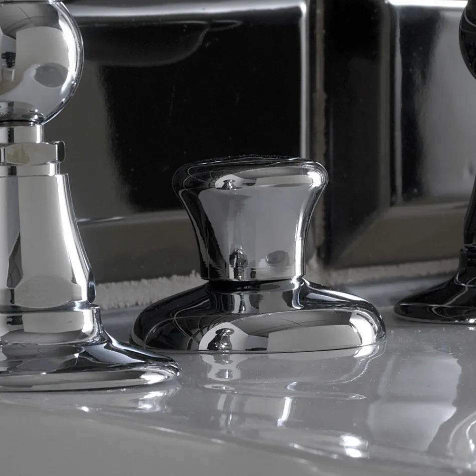 3-Loch-Bidetmischer mit interner Messinglieferung, hergestellt in Italien – Noriana Viadurini