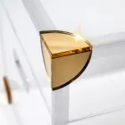 Aufbewahrungskoffer aus Plexiglas mit goldenen Details, hergestellt in Italien - Briseide Viadurini