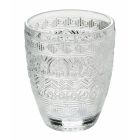 Wassergläser aus transparentem Glas mit Arabesken-Dekorationen 12 Stück - Folk Viadurini