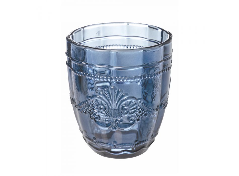 Glas Service Wassergläser mit Arabescato Dekoration 12 Stück - Schraube Viadurini
