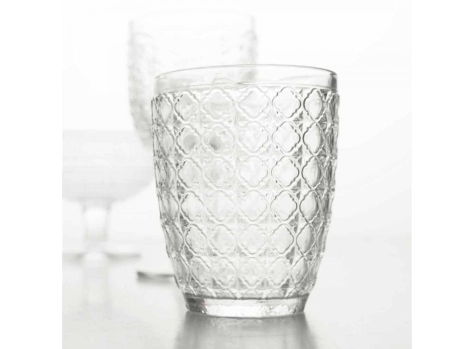 6 Stück Serviergläser aus transparentem Glas für Wasser - Optisch Viadurini