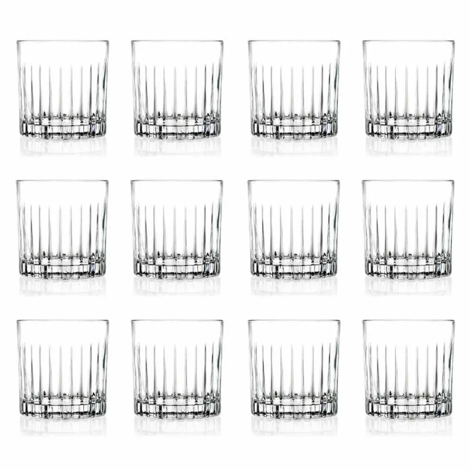 Doppelte altmodische Tumbler Low Glasses 12 Stück Luxus - Senzatempo Viadurini