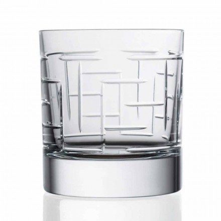 Luxus Modern Design Crystal Scotch Whisky Brille 12 Stück - Arrhythmie Viadurini