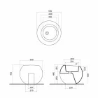 Bidet in Kugelform aus farbiger Keramik von Fanna Viadurini