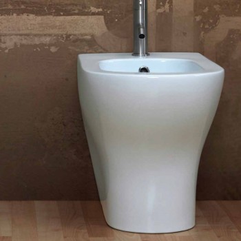 Modernes Design aus weißem Keramik-Bidet 54x35 cm, hergestellt in Italien