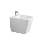 Bodenbidet mit einem Hahnloch aus weißer Keramik in elegantem, modernem Design – Giunco Viadurini