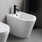 Salice Standbidet mit einem Hahnloch aus weißer Keramik in elegantem, modernem Design Viadurini