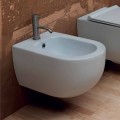 Hängendes Bidet aus Keramik, modernes Design Star 55x35 made in Italy