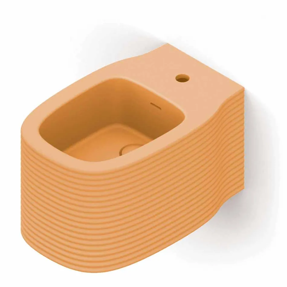 Hängendes Keramik-Bidet in modernem Design, hergestellt in Italien, Hamlet Viadurini