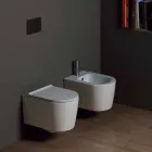 Shine Square moderne keramische Wand hing Bidet 50x35cm, hergestellt in Italien Viadurini