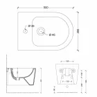 Shine Square moderne keramische Wand hing Bidet 50x35cm, hergestellt in Italien Viadurini