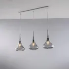 Eisengeländer mit Pyrex-Glas, hergestellt in Italien, für die Inneneinrichtung - Corinto Viadurini