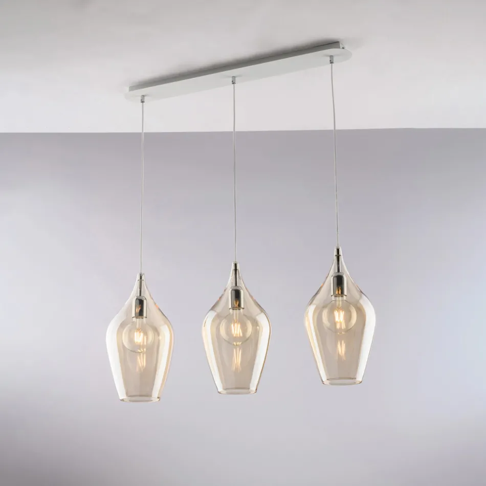 Eisengeländer mit Pyrex-Glas, hergestellt in Italien, für die Inneneinrichtung - Sparta Viadurini