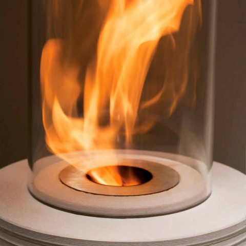 Bio Ethanol Tischkamin zum aufstellen rund aus Marmor Gordon