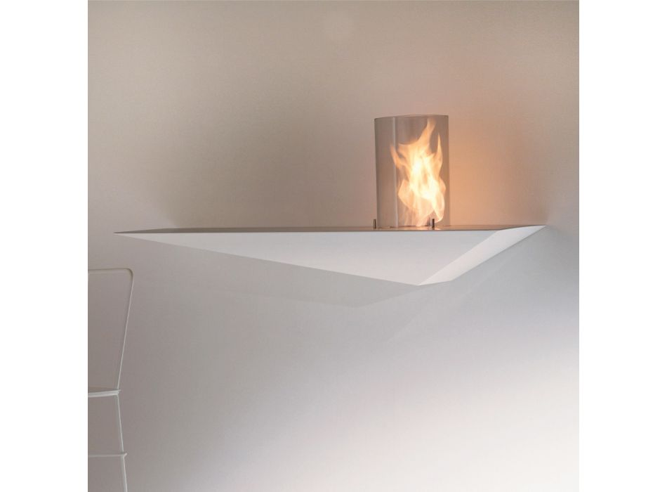 Biofireplace für modernes Design aus lackiertem Stahl und Glas - Malcolm