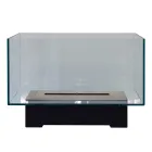 Moderner Designboden Bio-Kamin aus Glas und Stahl oder Corten - Bradley Viadurini