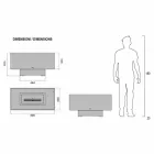 Moderner Designboden Bio-Kamin aus Glas und Stahl oder Corten - Bradley Viadurini
