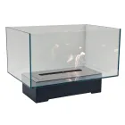 Moderner Designboden Bio-Kamin aus Glas und Stahl oder Corten - Bradley Viadurini