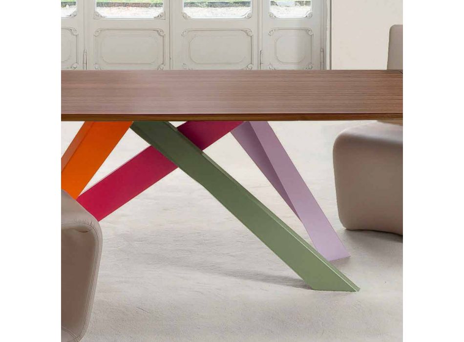 Bonaldo Big Table ausziehbarer Tisch aus Holzfurnier, hergestellt in Italien Viadurini