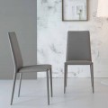 Bonaldo Eral gepolsterter Stuhl aus Leder, modernes Design,made Italy