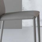 Bonaldo Eral moderner Designstuhl mit Lederbezug aus Italien Viadurini