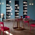 Bonaldo Greeny runden Tisch Design Marmor Emperador aus Italien Viadurini