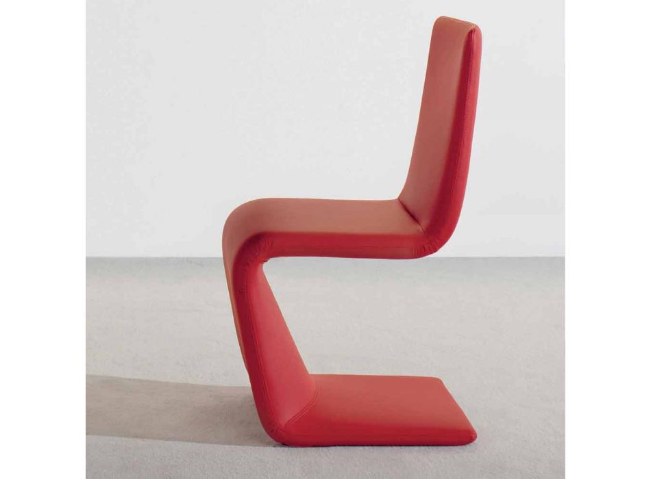 Moderner Stuhl von Bonaldo Venere mit Lederbezug aus Italien Viadurini