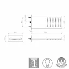 Bossini Manhattan Duschkopf aus Edelstahl mit Dusche, regen Viadurini