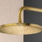 Duscharm mit rundem Antikalk-Duschkopf aus AISI 316L-Stahl - Artigli Viadurini