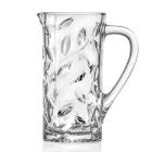 Ökologischer Kristallkrug mit Blattdekor in 2 Stück - Magnolio Viadurini